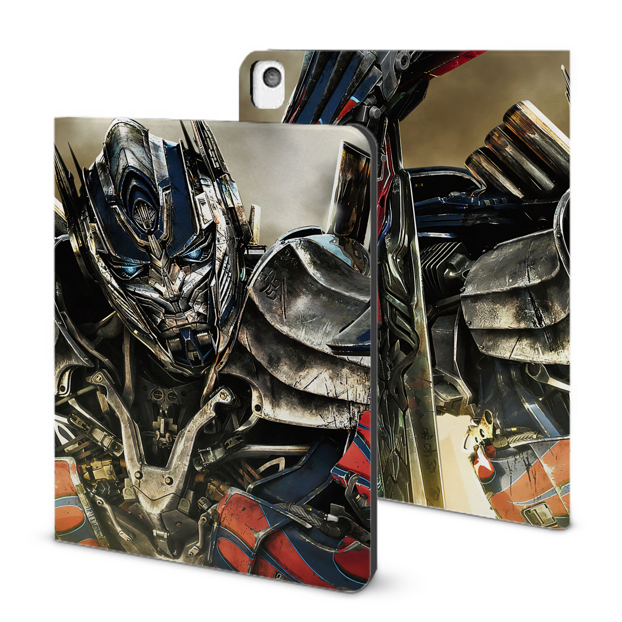 （画像用） Transformers トランスフォーマー IPadケース ペンホルダー付き ブックスタイルデザイン
